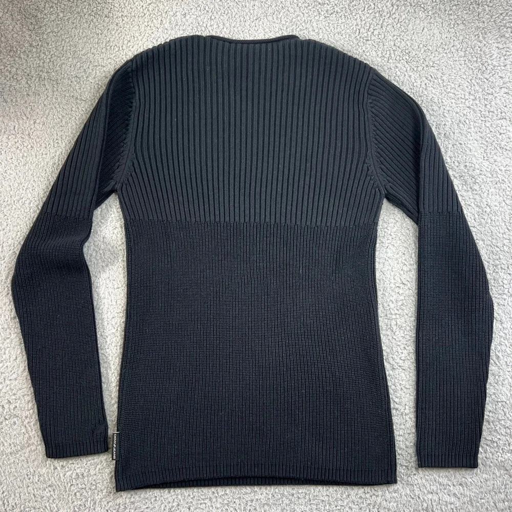 DKNY Jeans Men's Black‎ Ribbed Long Sleeve Sweater Size M VTG NWT